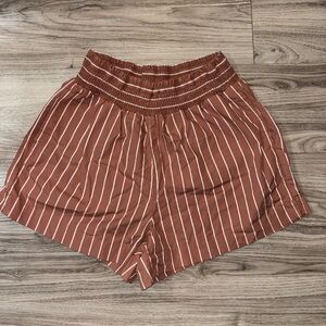 a new day High Waist Brown Striped Shorts